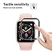 [2-Pack] Apple Watch Serie 4 44MM Screen Protector, EcoPestuGo [9H Hardness] [Anti-Scratches] [Anti-Fingerprint] Tempered Glass Screen Protector Film Compatible Watch Serie 4 44MM [Black]