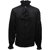 Cacycasa Mens Steampunk Renaissance Medieval Gothic Victorian Pirate Shirt