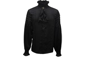 Cacycasa Mens Steampunk Renaissance Medieval Gothic Victorian Pirate Shirt
