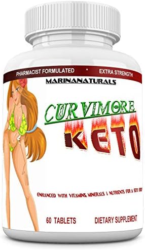 CURVIMORE Keto Exogenous Ketone Supplement with Vitamins, Minerals and Amino Acids for Slim ketogenic Diet. The ONLY Pills That Helps Reshape The Fat to Build a Sexier Bigger Breast and Butt. 60 Tab
