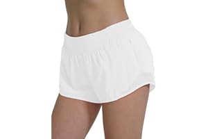 AugIris Athletic Running Shorts for Women with Zipper Pocket Soft Gym Workout Shorts with Mesh Liner Qucky Dry