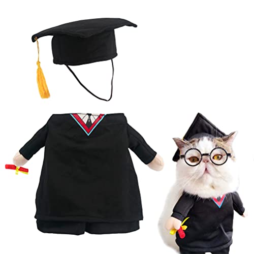 Pet Graduation Caps and Gown, Summer Graduation Costume with