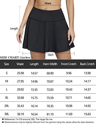 Blevonh Women's Tennis Skort Active Pleated Skirts with Pocket for Running Golf