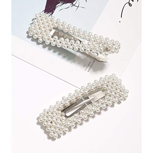 Cubaco Pearls Hair Clips for Girls Women Wedding Bridal,Hair Barrettes Hair Pins 5 Pack Silver Different Shapes Clip Hair Styling Tools Accessories for Women Gifts - Thumbnail 5