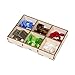The Broken Token Board Game Organizer - Splendor and Cities Expansion Compatible Wood Storage Box with Multiple Trays