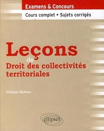 Leçons de droit des collectivités territoriales
