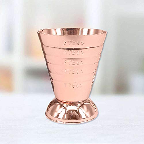 Lecimo 1 * Edelstahl-Messbecher-Jigger, 5 EL, 75 ml, Cocktail-Jigger – Bild 6