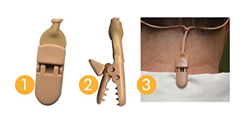 Ear Gear Original Hearing Aid Comfort, Protection & Security Clip – Fits Hearing Instruments 1.25” to 2” – Secure Your Hearing Amplifier – Protect From Sweat, Dirt, Moisture, Loss & Wind Noise