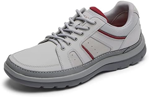 Chaussures Rockport Get Your Kicks Mudguard Blucher Pour Hommes - Baskets En Cuir Gris, Largeur M - Neuf Avec Emballage