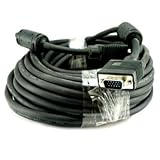 Importer520 50 FT SVGA HD15 SUPER VGA Male to Male M/M MONITOR/LCD/PROJECTOR CABLE Great for hooking up projectors and computer flat panel display monitors to portable or desktop computers for netflix viewing- HDTV - Plasma Televisions - LCD LED TV With Ferrites