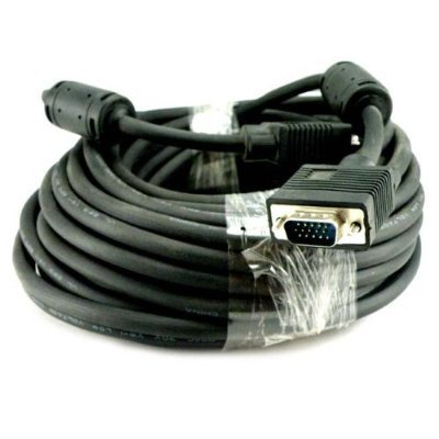 Importer520 50 FT SVGA HD15 SUPER VGA Male to Male M/M MONITOR/LCD/PROJECTOR CABLE Great for hooking up projectors and computer flat panel display monitors to portable or desktop computers for netflix viewing- HDTV - Plasma Televisions - LCD LED TV With Ferrites
