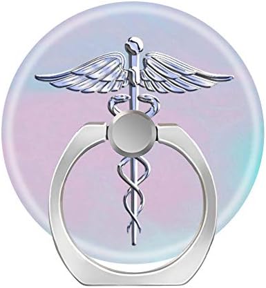 LoveStand-Cell Phone Ring Holder 360 Degree Finger Ring Stand for Smartphone Tablet and Car Mount-Caduceus Medical Symbol