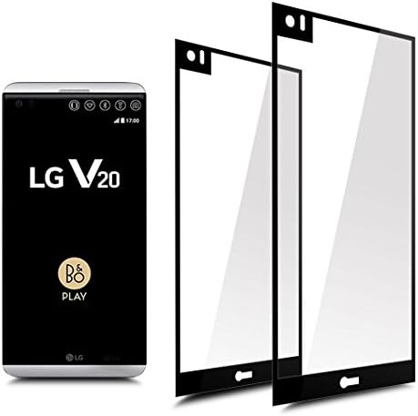 [2-Pack]Full Coverage Tempered Glass Screen Protector For LG V20 with Lifetime Replacement Warranty[Black]