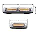 WoneNice 12V 60W Amber/Yellow COB LED Roof Top Emergency Hazard Warning LED Mini Strobe Beacon Lights Barw/Magnetic Base and 16 ft Straight Cord with Lighter Plug