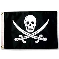 usep Jolly Roger Calico Jack Rackham Pirate 12x18 Boat Flag Indoor/Outdoor