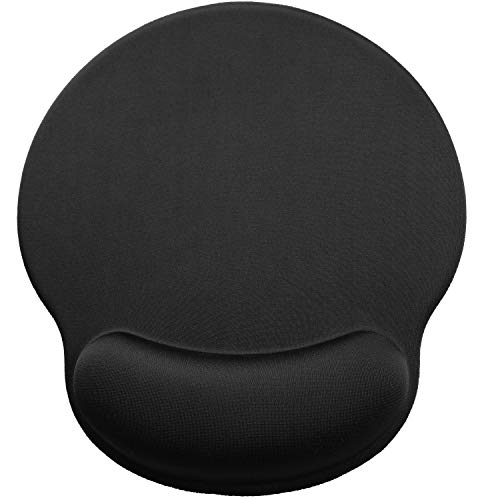 MROCO Ergonomic Mouse Pad with Gel Wrist Rest Comfortable Mouse Pad with Wrist Support, Pain Relief Mousepad with Non-Slip PU Base Mouse Mat for Home, Office & Travel, 9.8 x 8.6 inches, Black