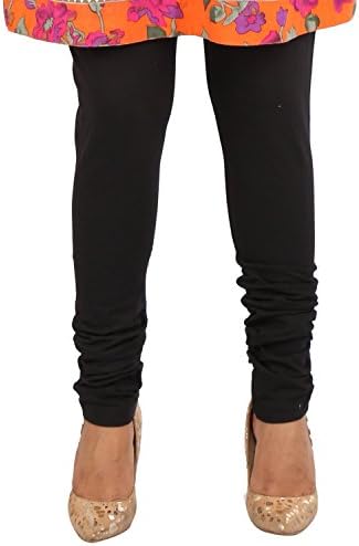 27Ashwood Cotton Lycra Leggings for Women, Medium, Black