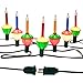Christmas Bubble Lights Set of 7 Multicolor Bubble Lights with Green Wire Old Fashion Vintage String Lights for Christmas Tree Fireplace Mantel Decorations, C7 E12 Candelabra Base, Connectable