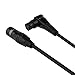 CableCreation Right Angle XLR Female to XLR Male Cable, Microphone Balanced XLR 3pin Female to Male, 15 Feet / Black