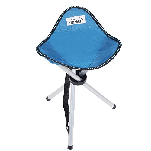 LEISURE IMPACT Lightweight Portable Tripod Stool for Camping Hiking with Shoulder Strap