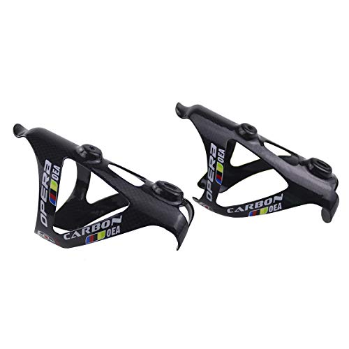 Opera Water Bottle Cage for Bike Ultralight and Strong Carbon Fiber Bicycle Water Bottle Holder -Pack of 2 (2 Pcs Gloss Black) - Thumbnail 4