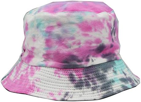 Calboom Bucket Hats Washed Cotton Hat for Men Women Jeans Hat Lightweight Ttie Dye Hat Perfect for Outdoor Activities