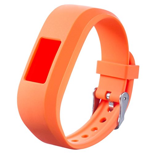 VESNIBA Replacement Sports Silicone Watch Bracelet Strap Band For Garmin VivoFit Jr Junior Kids Fitness (orange)