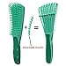 Detangling Brush for Curly Hair,Green Detangler for African American Hair and Black Natural Hair 10x2 inch (Green)