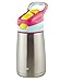 Contigo AUTOSPOUT Straw Striker Chill Stainless Steel Kids Water Bottle, 10 oz, Cherry Blossom