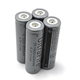 4 Pieces 18650 4200 mAh 4.2v Li-ion Lithium Ion Rechargeable Battery Household Batteries , LED Flashlight, Gray Color