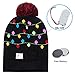 Goodstoworld Knit Led Ugly Christmas Hats Womens Mens Black Beanie Festival Party Light Up Knit Xmas 6 Colorful Lights Funny Sweater Hat For Family Girls Boys
