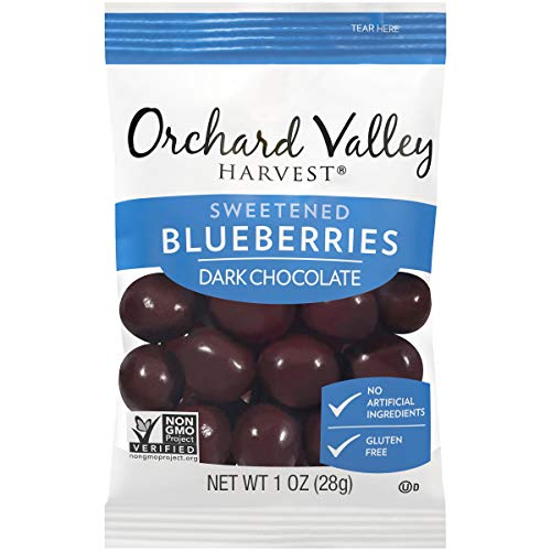 Orchard Valley Harvest Dark Chocolate Covered Blueberries, 1 Ounce(Pack