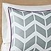Intelligent Design Cozy Comforter Set Geometric Design Modern All Season Vibrant Color Bedding Set with Matching Sham, Decorative Pillow, Full/Queen, Nadia, Purple 5 Piece