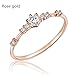 JESMING 7 Tiny Diamond Pieces Of Exquisite Ring Stacking Rings for Women Small Fresh Style Ladies Engagement Ring Jewelry | Gold Silver Rings for Women (Rose Gold,7)