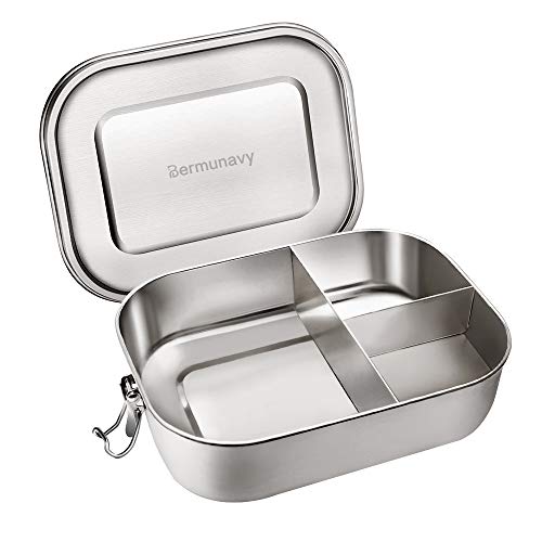 Stainless Steel Bento Box Lunch Container,Bermunavy Metal