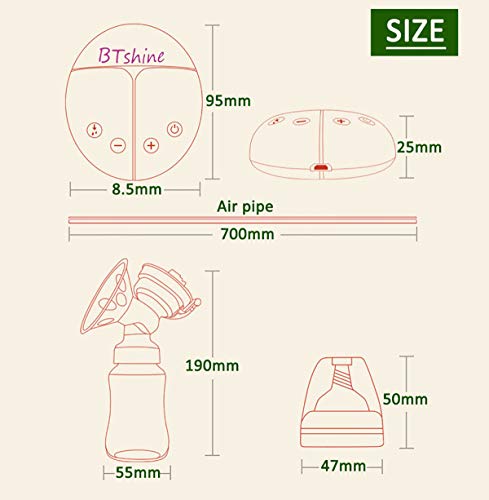 image for BTshine Breast Pump Double Electric - Breastfeeding Massager USB Sucti