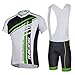 sponeed Pro Cycling Bib Kits, Men's Cycle Pants Bike Clothes Size Asian XL/US L Green-multi