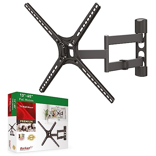Barkan TV Wall Mount, 13-65 inch Full Motion Articulating - 4 Movement Flat/Curved Screen Bracket, Holds up to 88lbs, Patented, Fits LED OLED LCD