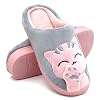 ALOTUS-Women-Men-Memory-Foam-Winter-Slippers-Booties-Animal-Cute-Cartoon-Cat-Warm-Fuzzy-Bedroom-Shoes-Big-Girl-Anti-Skid