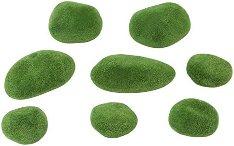 Garden Ornaments Aquarium Décor Ornaments 8pcs/pack Green Artificial Moss Stones Grass Bryophytes Home Garden Bonsai Decoration For Garden Path Decor Ornaments PC879252 By Gangnumsky