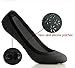 Jarseen 4 Pairs Women's No Show Liner Non Slip Nylon Hidden Socks (4Black)