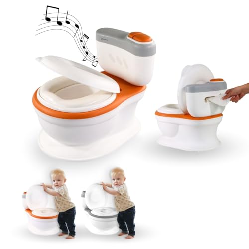®, Kinder Töpfchen, Kleinkind, Alter 1-3 jahre, Deckel, Toilettenpapierfach, Batteriebetrieben, Abnehmbare Schüssel, Wasserdichter Sitz, Toikid