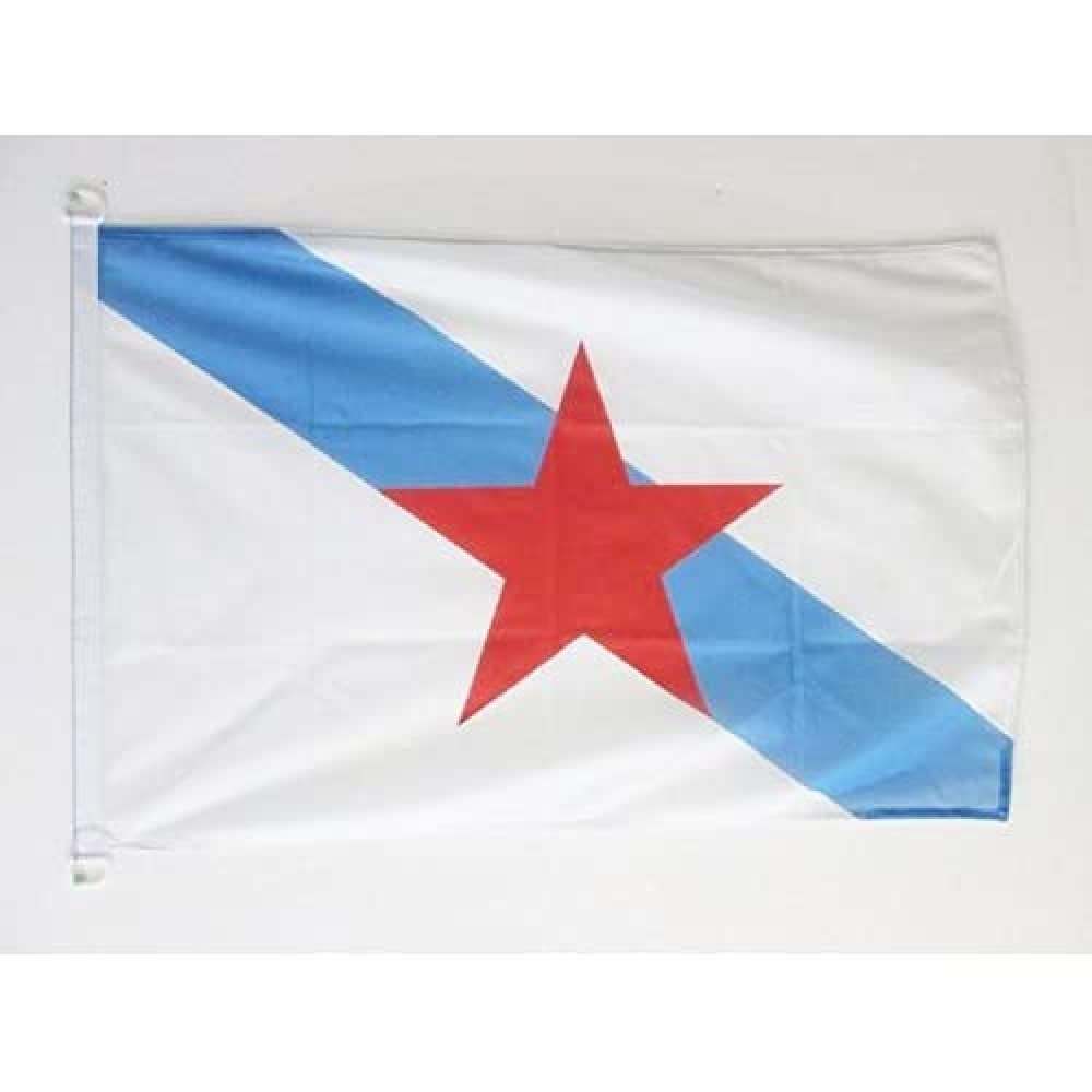 AZ FLAG - Galicia Independentist Flag - 2x3 Ft - For Outdoor - Galicia Estreleira Banner Knitted Polyester with Two Plastic Rings - Fade Resistant - Vivid Colors - 2' x 3' Feet - 90x60 Cm