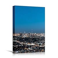 Canvas Wall Art Building Cityscape Cityscape Colorful Contemporary Multicolor Neon Photography Places - 12x18 inches