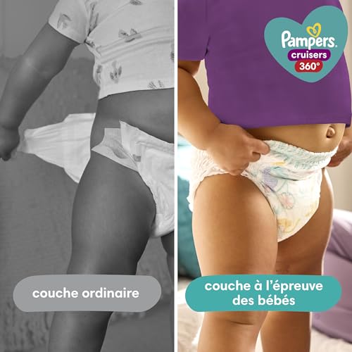 PAMPERS DIAPERS – CRUISERS 360 – SIZE 4, 21 COUNT, BABYPROOF UP TO 100% LEAKPROOF PULL-ON DIAPER (PACKAGING MAY VARY)