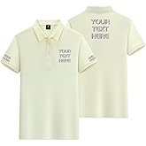 Custom Polo Shirt Add Text/Photo for Men/Women on Front Back and Sleeves-Personalized Golf Tee Print or Embroidered