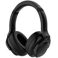 COWIN E9 Active Noise Cancelling Headphones Bluetooth Headphones Wireless Headphones Over Ear with Microphone/Aptx, Comfortable Protein Earpads, 30 Hours Playtime for Travel/Work, Black
