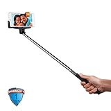 Selfie Stick, SplashETech Quick Snap Self-portrait Monopod/Stands/Selfie Sticks&Tripods Extendable with Built-in Wireless Bluetooth Remote Shutter with Adjustable Phone Holder for iPhone 6/6Plus/5/5s/5c/4/4s, Samsung Galaxy S5/S4/S3/Note4/3/2 Moto X, Droid 2, Google Nexus4/5, Android, Gift Idea [One Year Warranty] (Black)