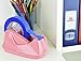 Acrimet Premium Desktop Tape Dispenser Jumbo, Plastic, Non-Skid Base (Heavy Duty) (Pink Color)