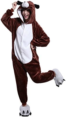 Joygown Unisex Adult Pajamas One Piece Sleepwear Halloween Christmas Party Cosplay Dog Costume